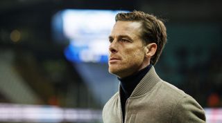Club Brugge head coach Scott Parker looks on during the Jupiler Pro League match between Club Brugge and Union Saint-Gilloise at the Jan Breydel Stadium in Bruges, Belgium on 10 February, 2023. 
