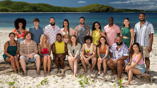 Survivor 44 cast assembled on tropical beach