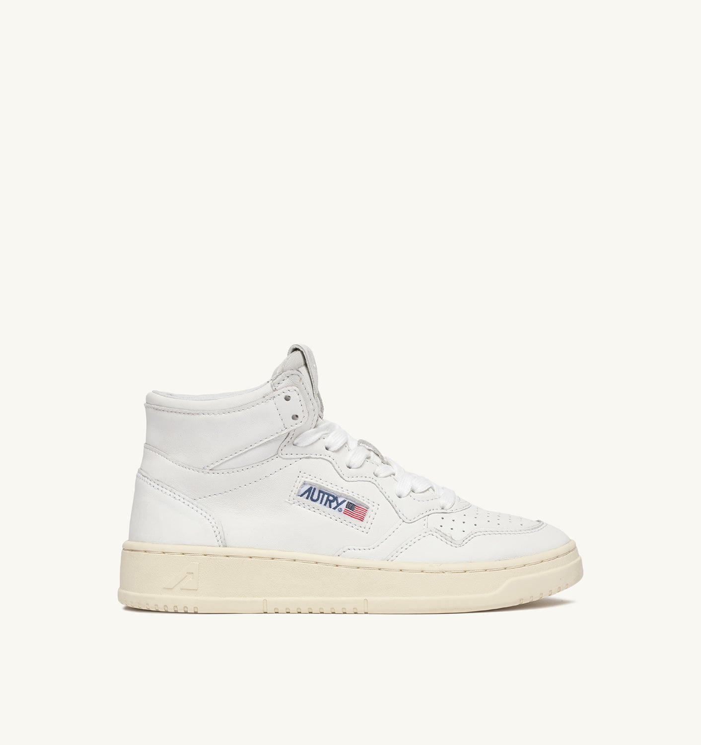 Medalist Mid Sneakers in Super-Soft White Nappa