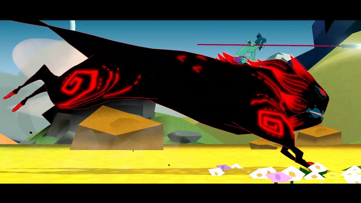 Stylised art from an indie video game