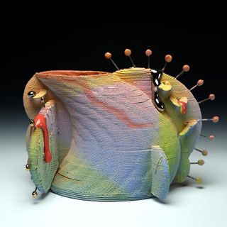 Colourful ceramicists art