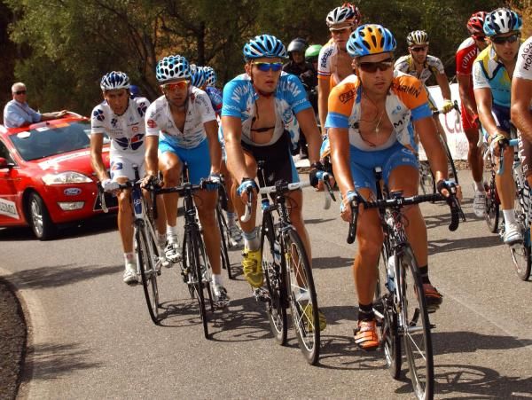 Christian Meier (Garmin-Slipstream) rides in the breakaway on stage 15.