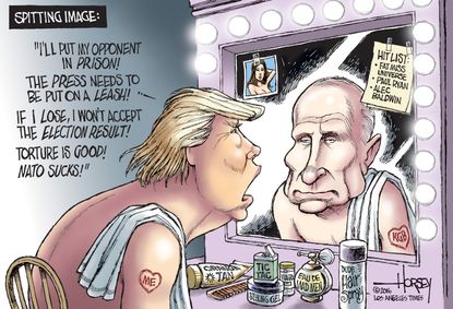 Political cartoon U.S. Donald Trump Vladimir Putin