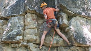 do rock climbing shoes need to be uncomfortable: climbing at the Wye Valley