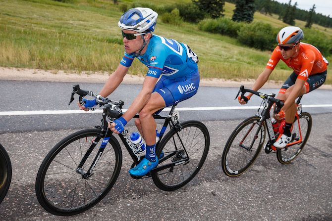 Race leader Gavin Mannion (UnitedHealthcare) rides along in the bunch on stage 3 of the 2018 Colorado Classic
