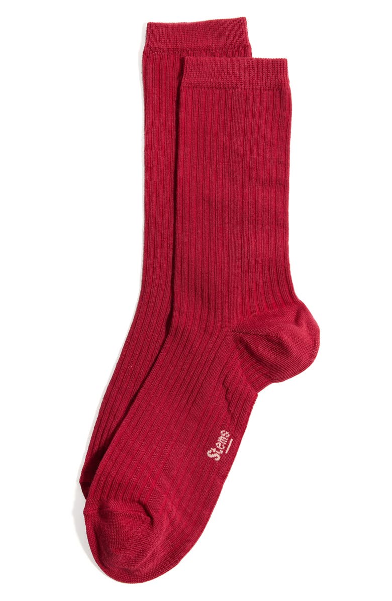 Cotton &amp;amp; Cashmere Blend Crew Socks