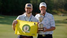 Joseph LaCava and Steve Stricker celebrate after winning the Regions Tradition on the PGA Tour Champions