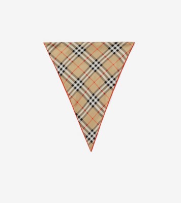 Check Silk Scarf in Sand Beige | Burberry&amp;reg; Official
