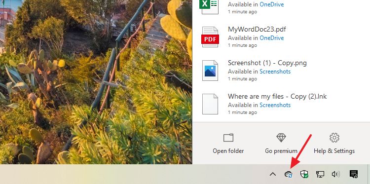 OneDrive syncing icon