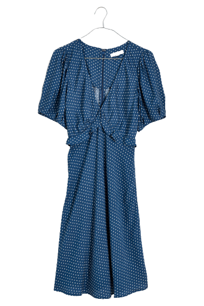 Madewell, Polka Dot Puff Sleeve Ruffle Minidress