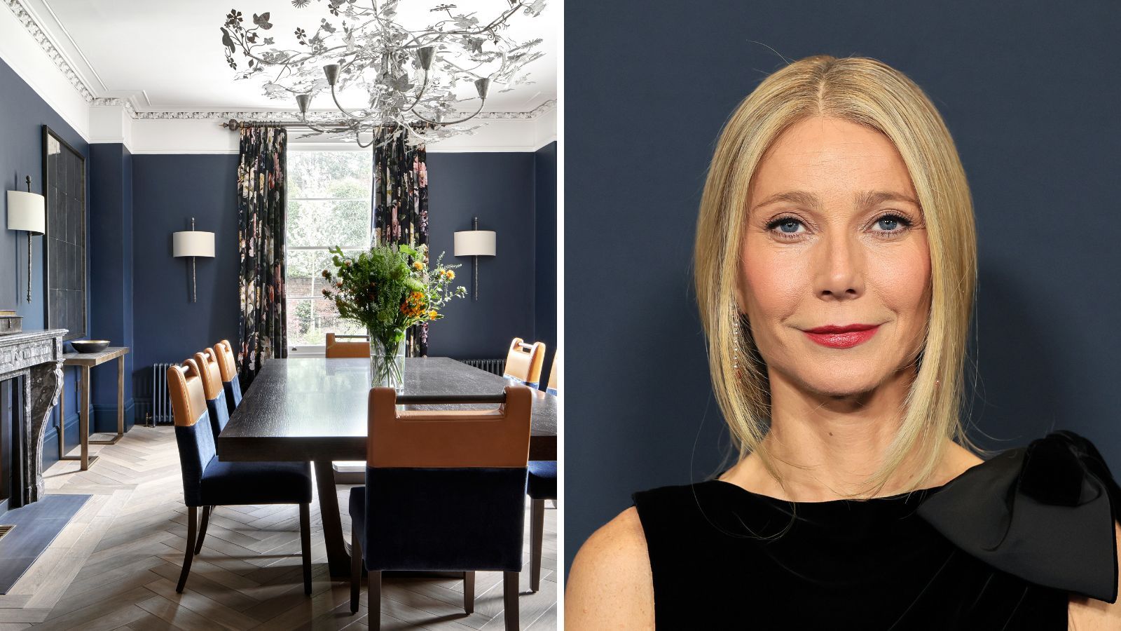 Gwyneth Paltrow’s Dining Room Lighting is Subtly Beautiful