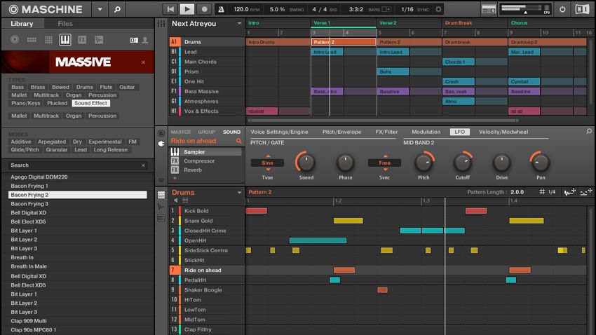 The Maschine 2.0 software.