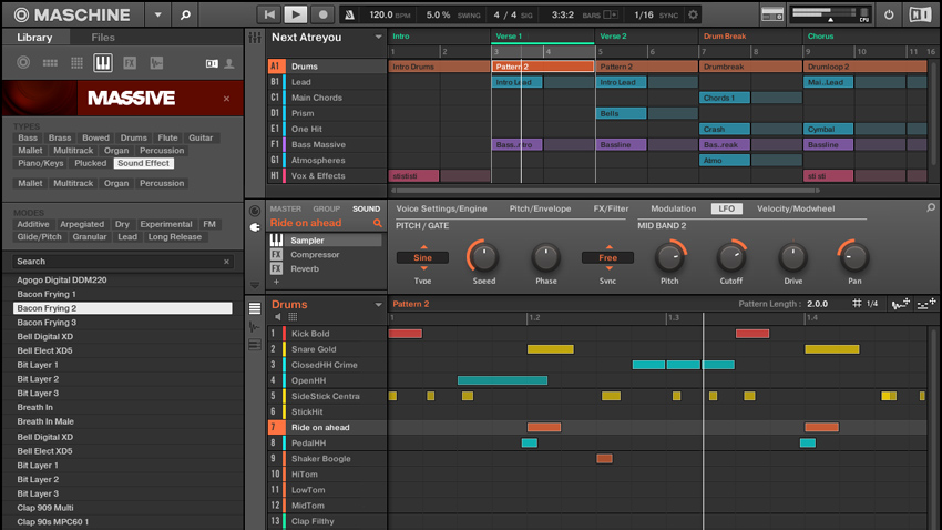 The Maschine 2.0 software.