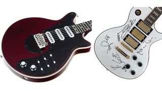 Brian May and Monty Python signed guitars are just two of the lots available