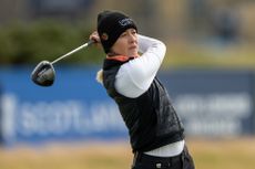 Nelly Korda of the United States tees off on hole 6 during day 1 at St Andrews Old Course on August 22, 2024 in St Andrews, Scotland. 