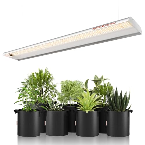 Spider Farmer Sf600 Led Grow Lights 2x4 Ft Coverage Sunlike Full Spectrum Plant Growing Lamp for Indoor Plants Seeding Veg Flower Energy Saving &amp;amp; High Efficiency Grow Light 384 Diodes
