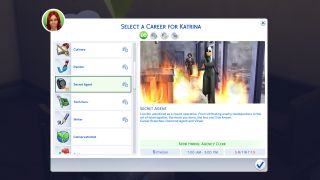 The Sims 4 mod - Turbo Careers: Secret Agent career listing