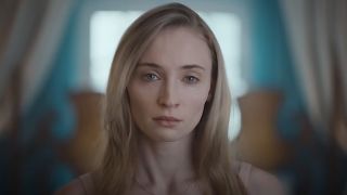 Sophie Turner looking sullen in Trust (2025).