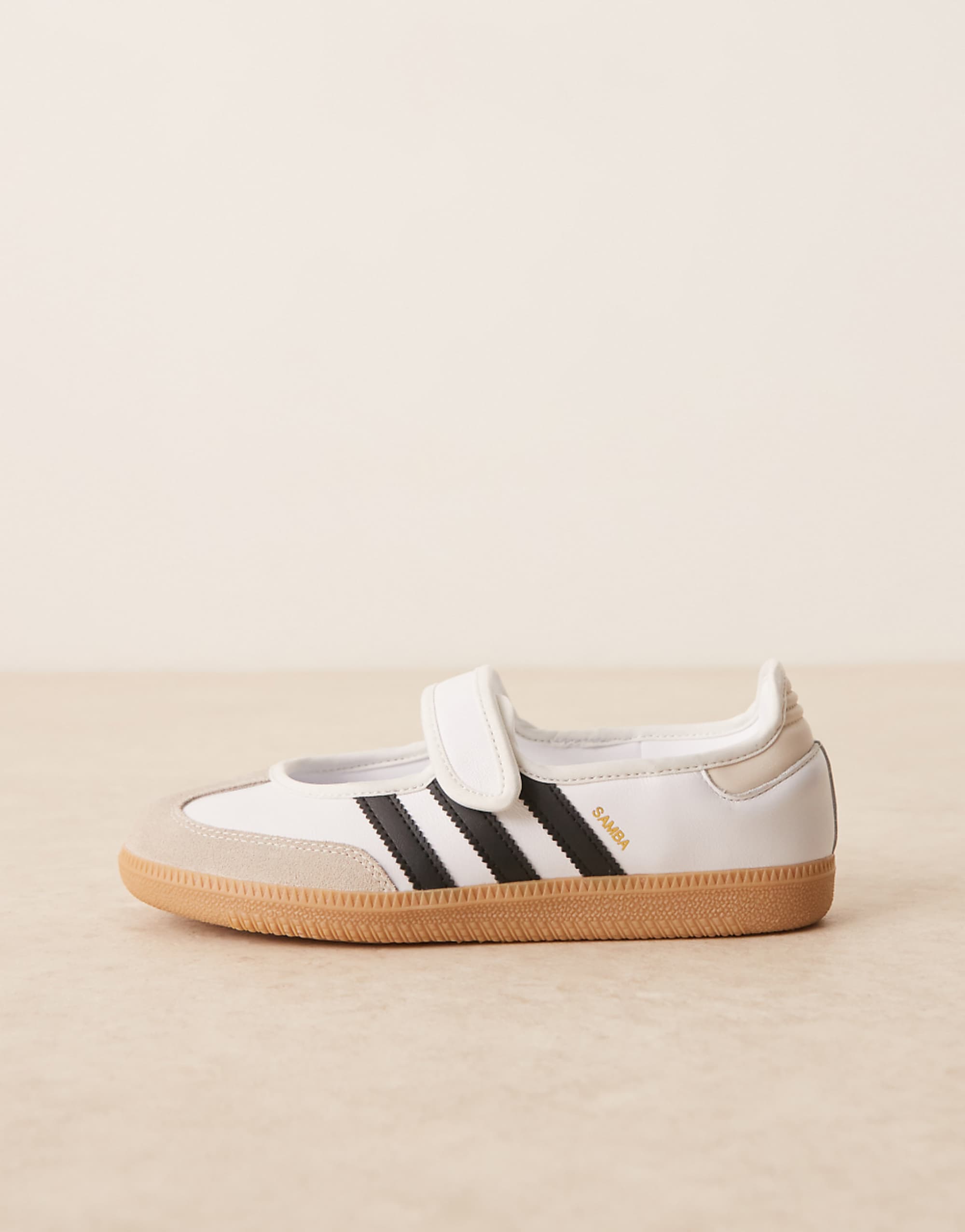 Adidas Originals Samba Mary Jane Flats in White and Black