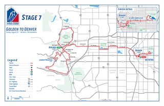 2015 USA Pro Challenge map for stage 7