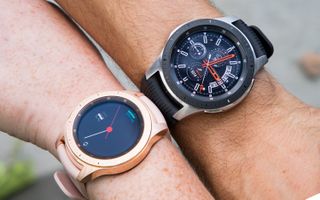 The 42mm Galaxy Watch (left) and 46mm Galaxy Watch (right)