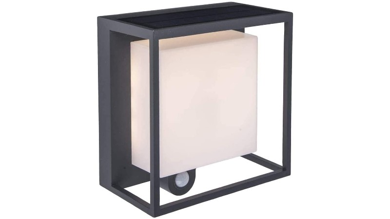 LUTEC Curtis LED solar motion wall light