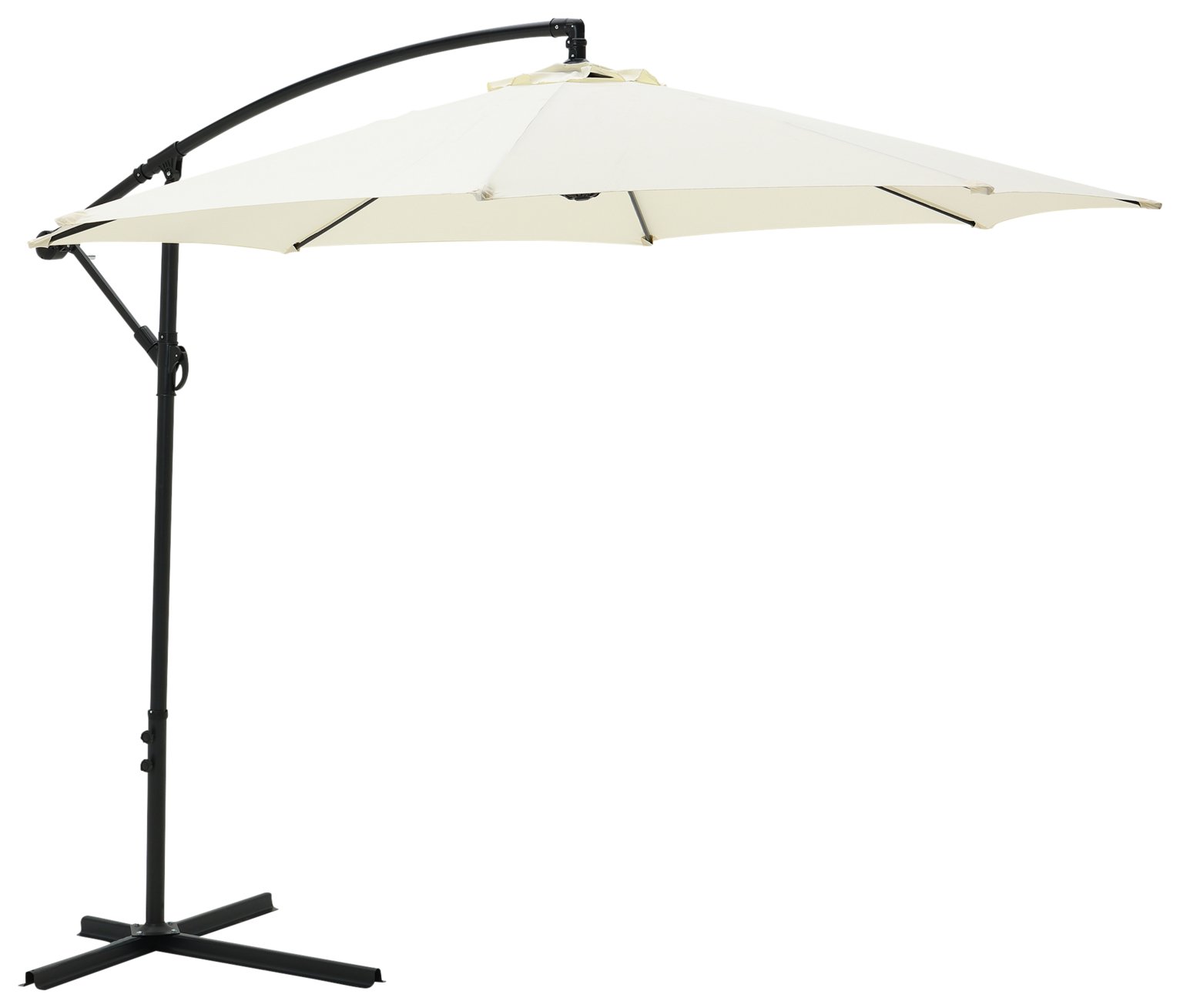 Habitat 3m Overhanging Garden Parasol - Cream