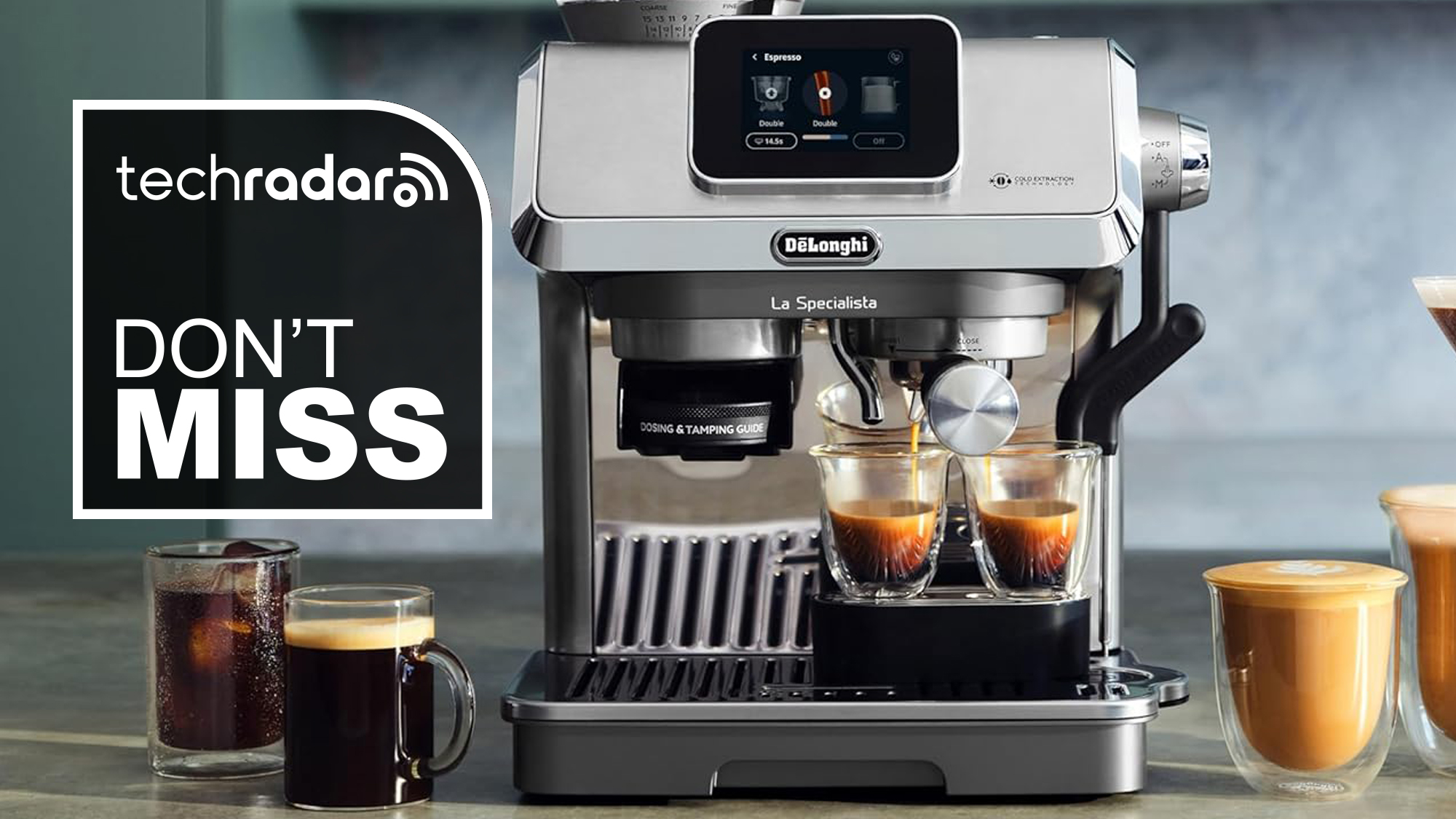 De'Longhi La Specialista Touch coffee maker on kitchen counter