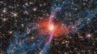 The Red Spider Nebula as snapped by the James Webb Space Telescope.