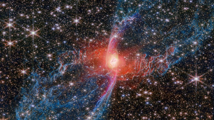 The Red Spider Nebula as snapped by the James Webb Space Telescope.