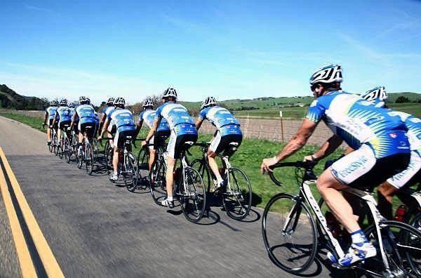 Long hours in the saddle The Team Type 1 professionals typically rode up to five hours a day.