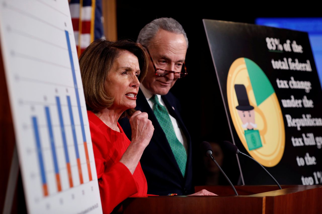 House Minority Leader Nancy Pelosi and Senate Minority Leader Chuck Schumer.