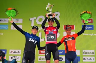 The final podium of the 2019 Tour of the Alps