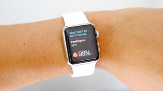 Siri on Apple Watch Showing Movie Rating