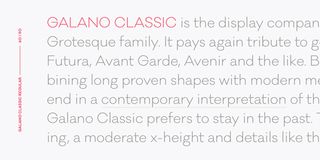 Galano Classic font