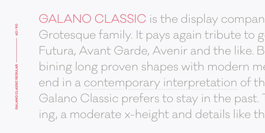 Galano Classic font
