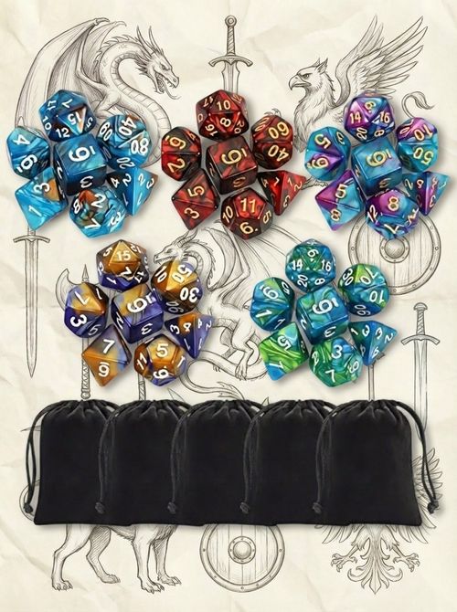 CiaraQ Polyhedral dice set 35pcs