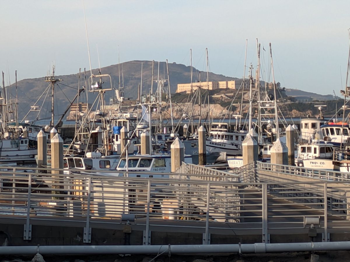 Alcatraz Island shot at 4x zoom by Pixel 8a