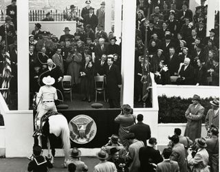 During Dwight Eisenhower's 1953 inauguration, the newly sworn-in president was lassoed by a rodeo cowboy.