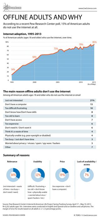 Infographic: Why 15 percent of Americans don't use the Internet.