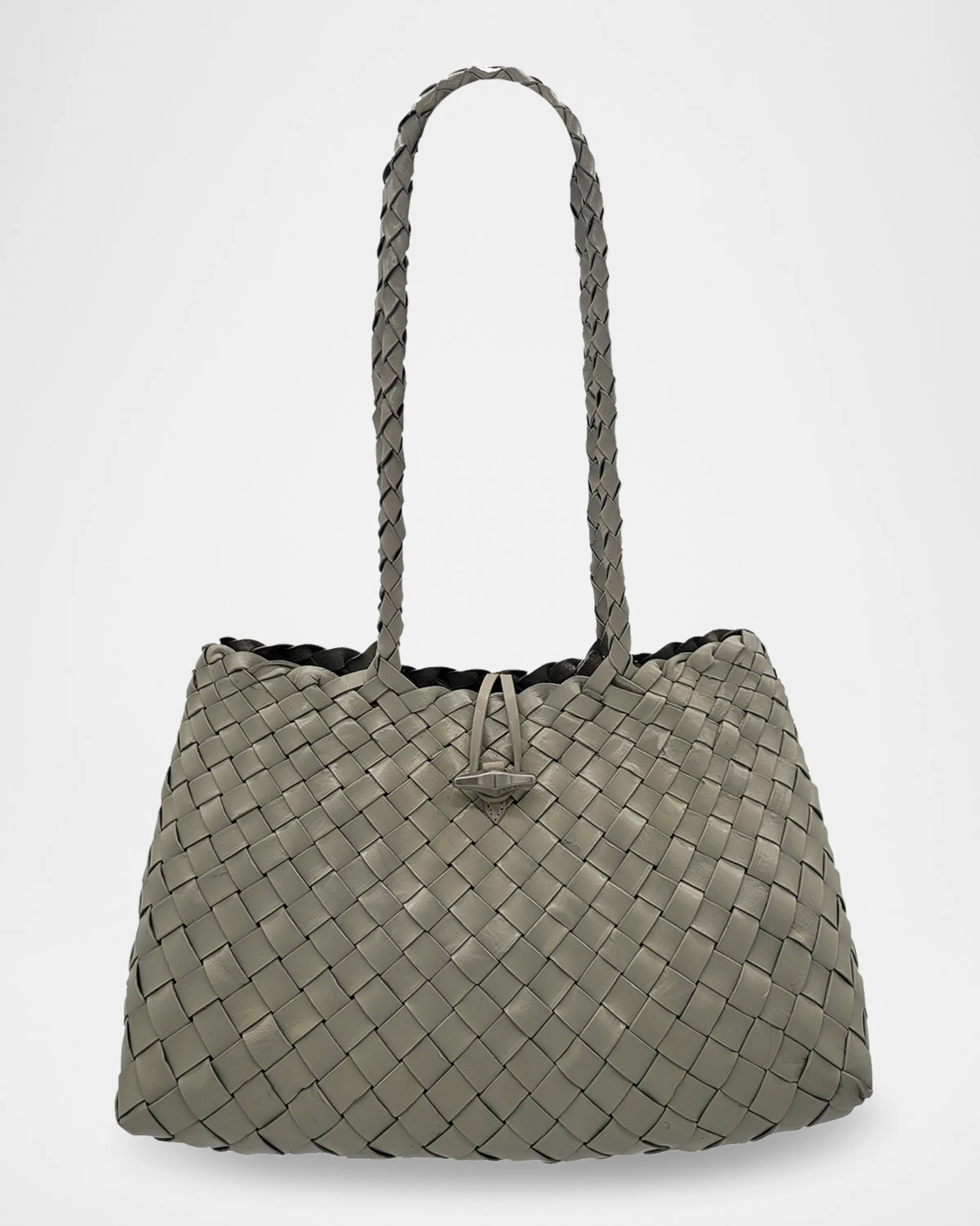 Oryany Croissant Woven Leather Shoulder Bag