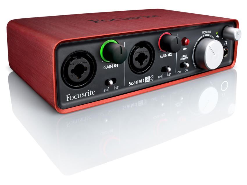 Focusrite's Scarlett 2i2 certainly looks striking. Click the image for other views.