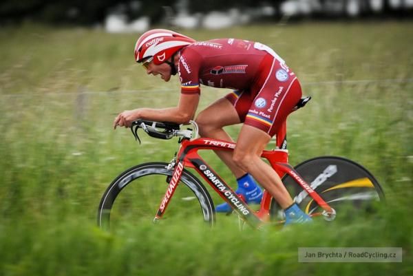 Bronis riding on the TT course.
