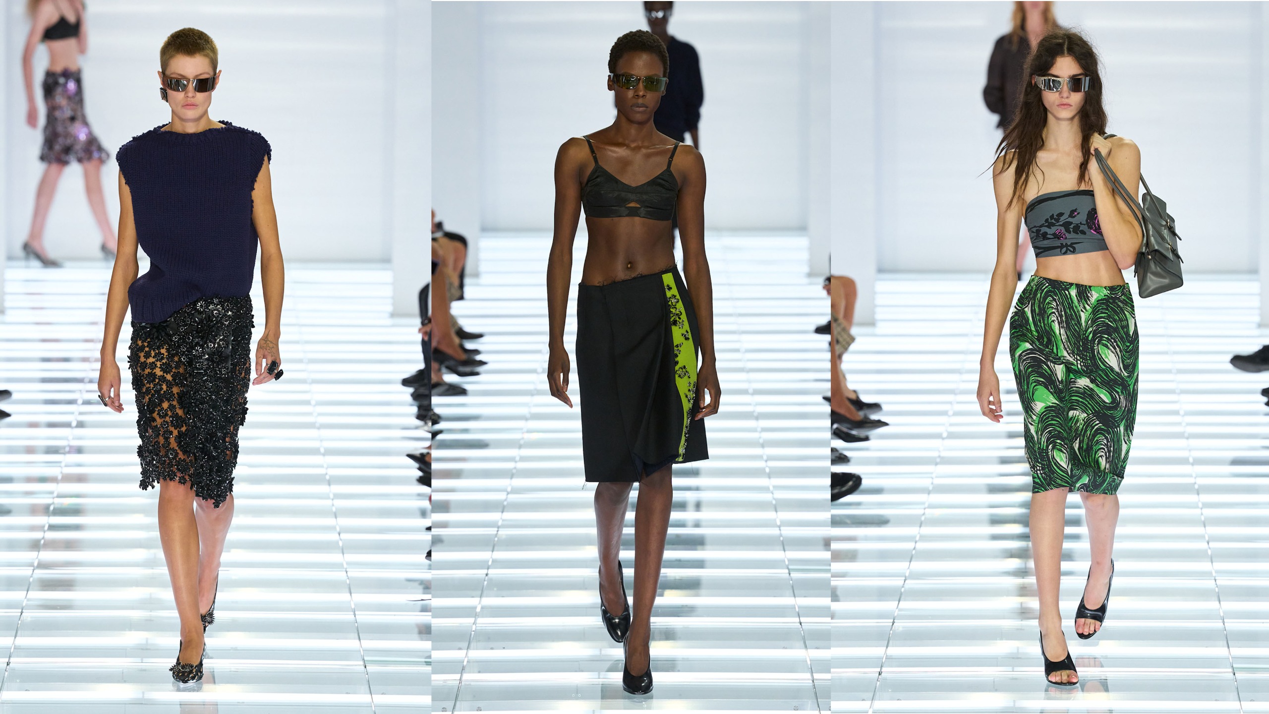 Skirt look on the Prada spring/summer 2027 runway