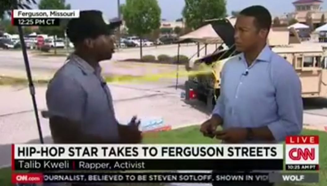 Talib Kweli destroys Don Lemon over CNN&amp;#039;s coverage of Ferguson &amp;amp;mdash; live on CNN