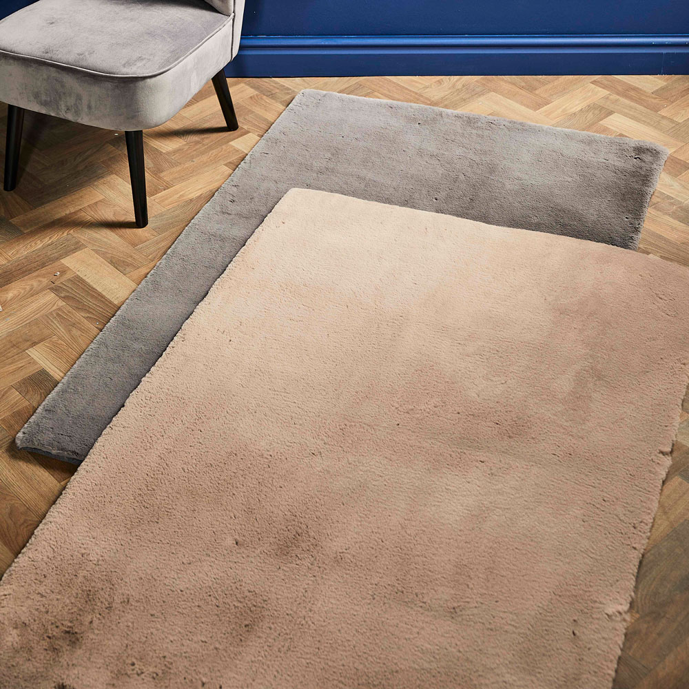 large faux fur rug