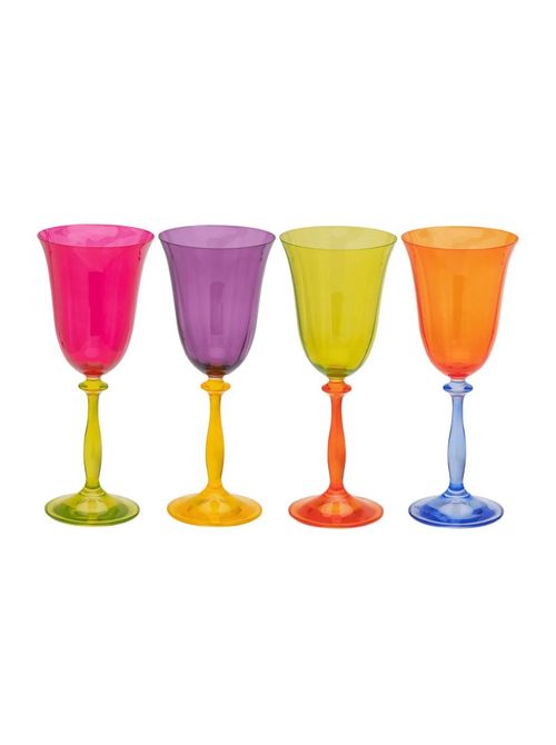 Multicoloured Wine Glass, Set of 4