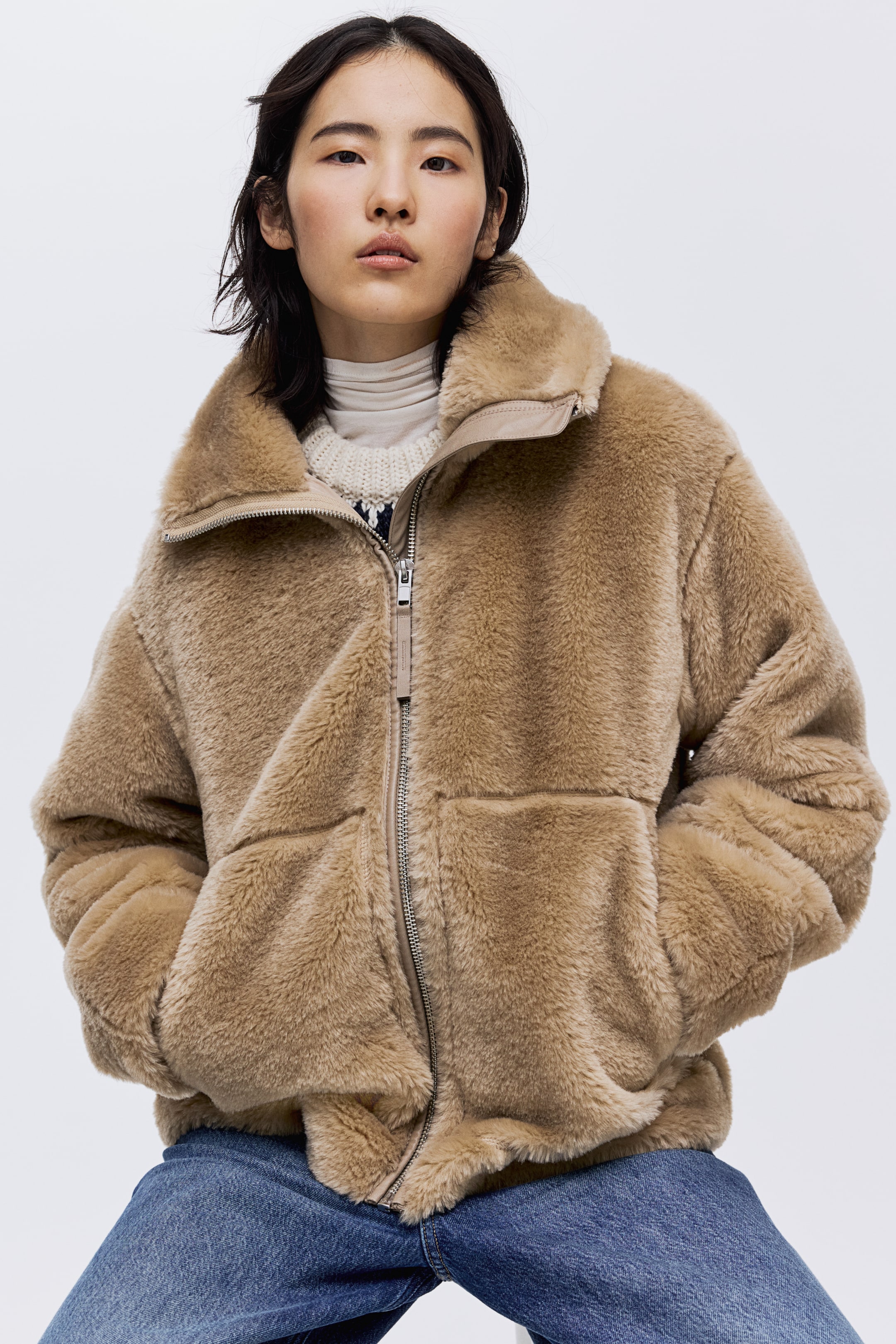 Oversized Jacket - Dark Beige