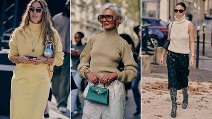 imagery of women wearing turtleneck sweaters during fashion week by Tyler Joe