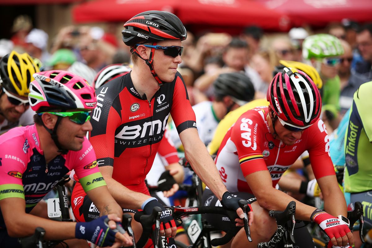 Defending champion Rohan Dennis on the start line